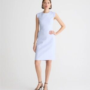 NWT J. Crew Resume dress summer 2024 collection, Pewter blue, pockets, Sz 6